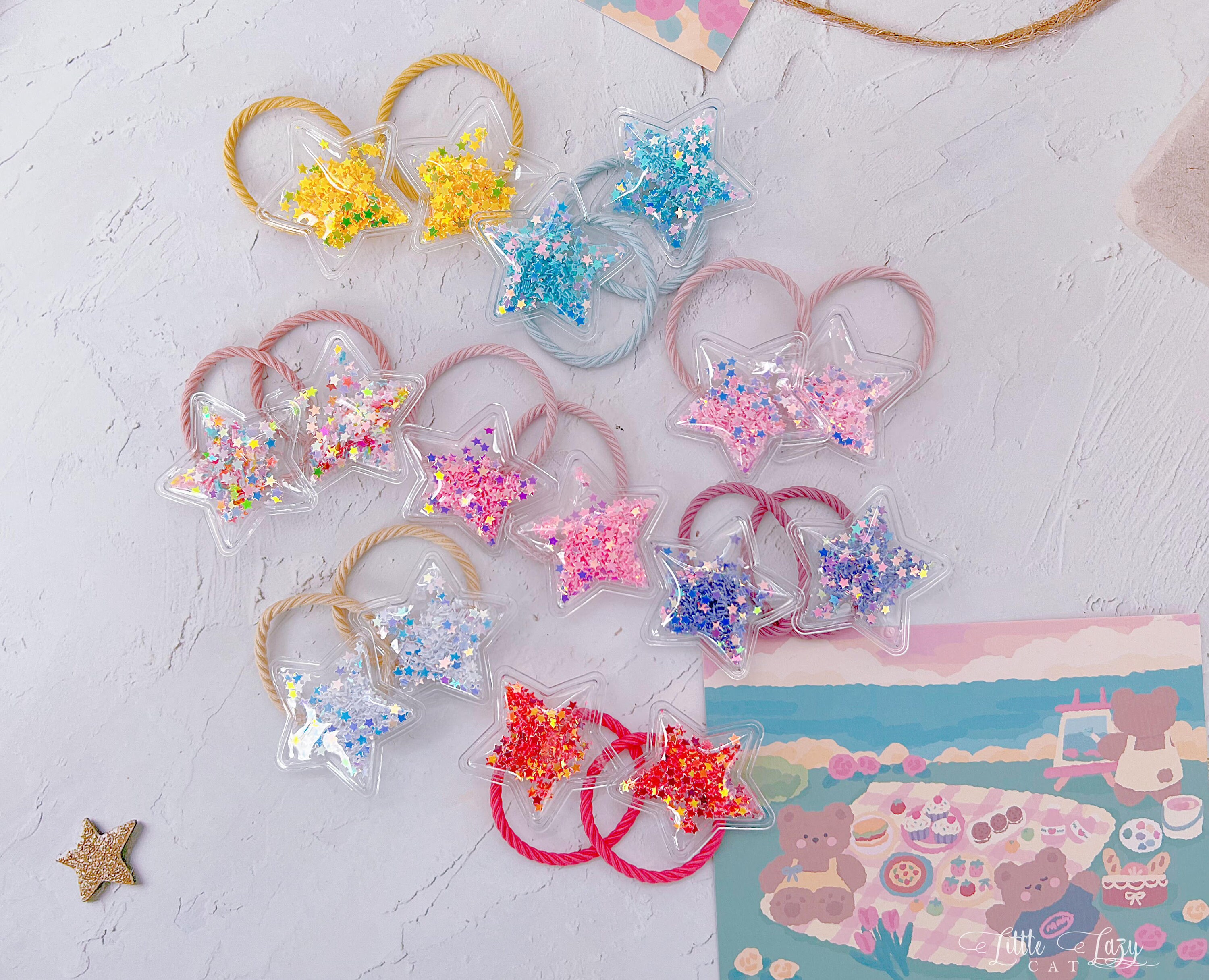 アクセサリー CODY HEART AND STAR HAIR TIE Amazon.com : Expressions