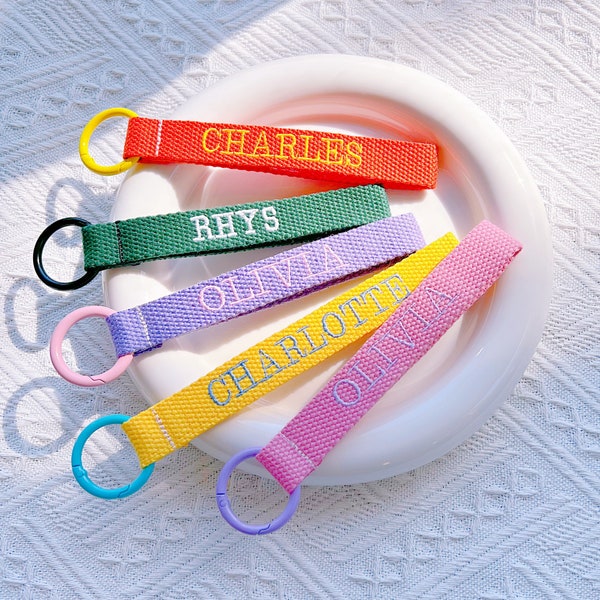 Designer Bag Tag,Personalized Multicolored Embroidery Name tag,Backpack Tag,Custom Key chain,Luggage Tag,Custom School Bag Tag,Lunch Bag Tag