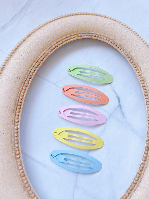 Matte Pastel Snap Hair Clips - 6 Pack