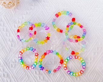 Personalised Rainbow Bracelet For Toddler Girl,Name Bracelet,Children's Jewellery,girl birthday gift,gift for girl,Toddler Name bracelet