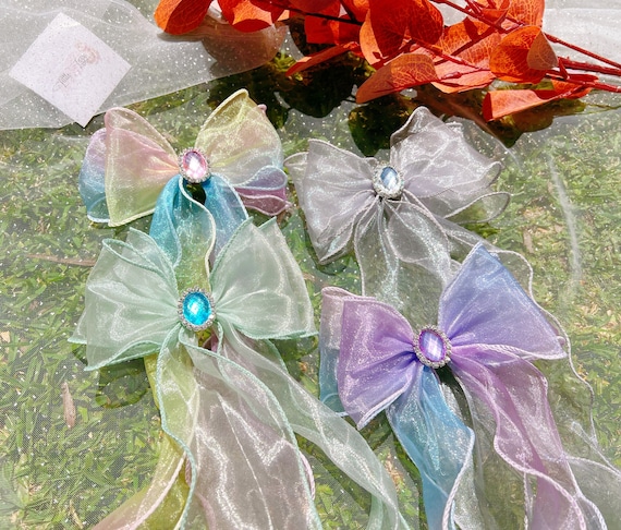 Princess Ribbon Bow for Baby Girl Toddler Kids Chiffon Hair Bow  