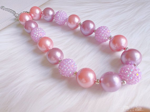 Baby Girls Bubblegum Necklace Lavender Baby Necklace Girl Bubblegum Bead Necklace Girls Chunky Necklace Toddler Big Bead Necklace Gift Etsy