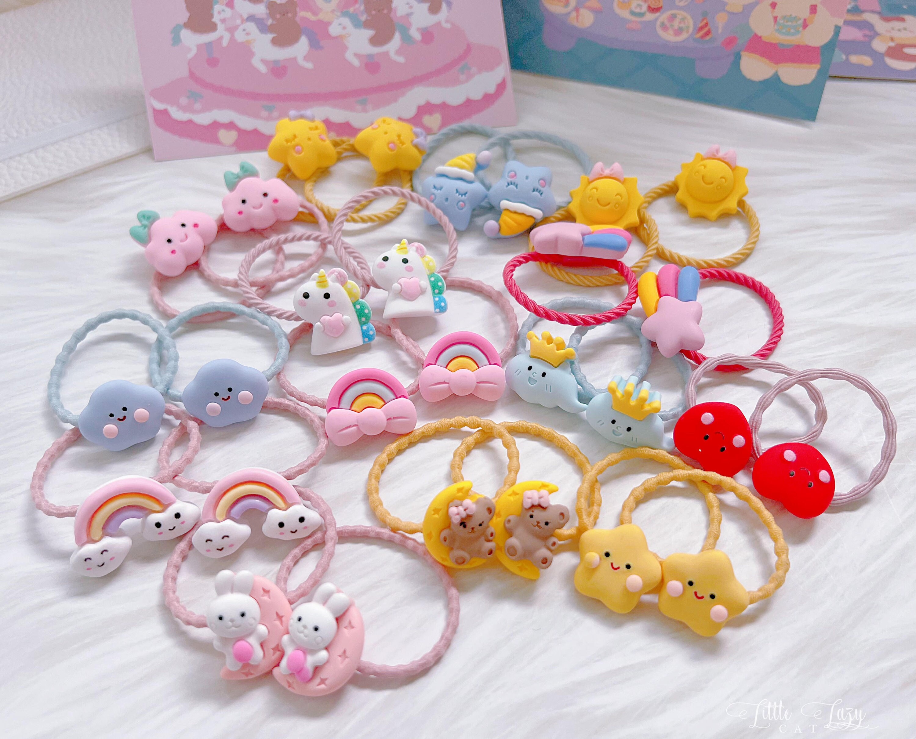 Setof2 Cute Hair Ties for Baby Toddler Girl,star Hair Ties Setof2 Cute Hair Ties for Baby Toddler Girl,star Hair Ties