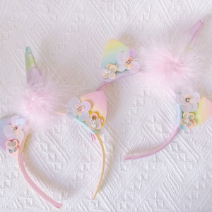 Unicorn headband For Toddler Girl,Rainbow Headband,Unicorn birthday outfit,Unicorn Party Decor,Unicorn Hair Accessory,Unicorn Dress up