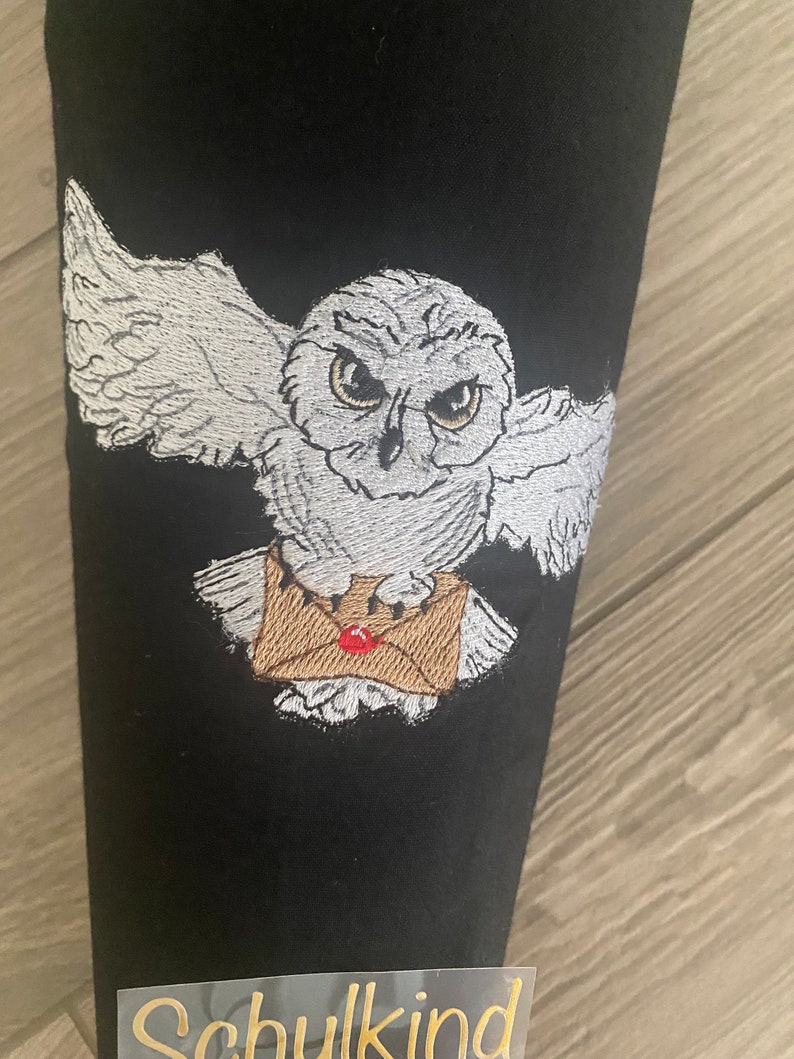 School bag sugar bag owl snowy owl fabric wizard image 2
