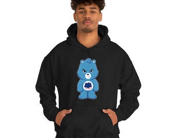 Grumpy Care Bear Hooded Sweatshirt *Free Shipping to US Addresses*