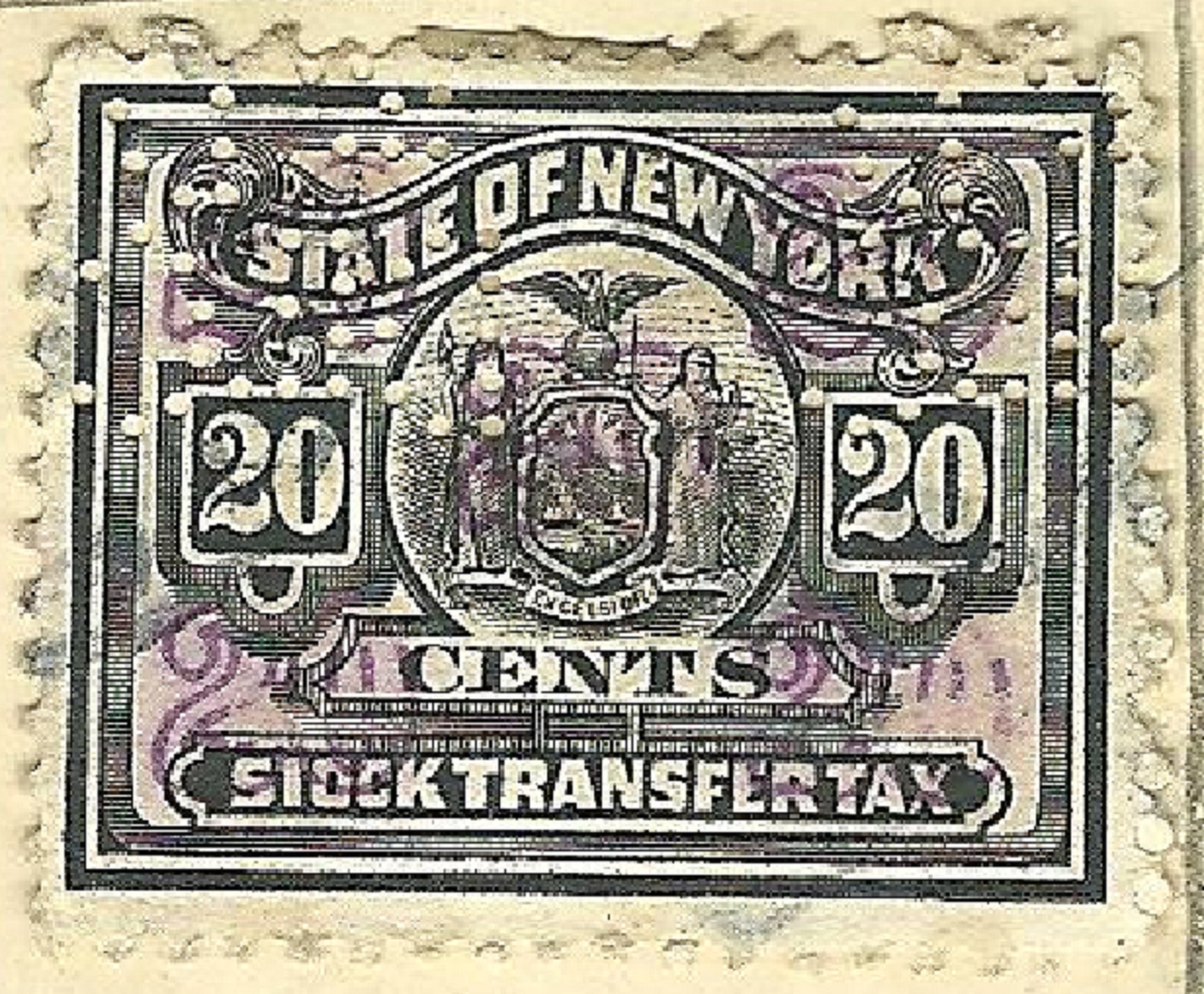 Lot of 2 Stock Transfer stamps 20 cents 1936 50 cents Etsy