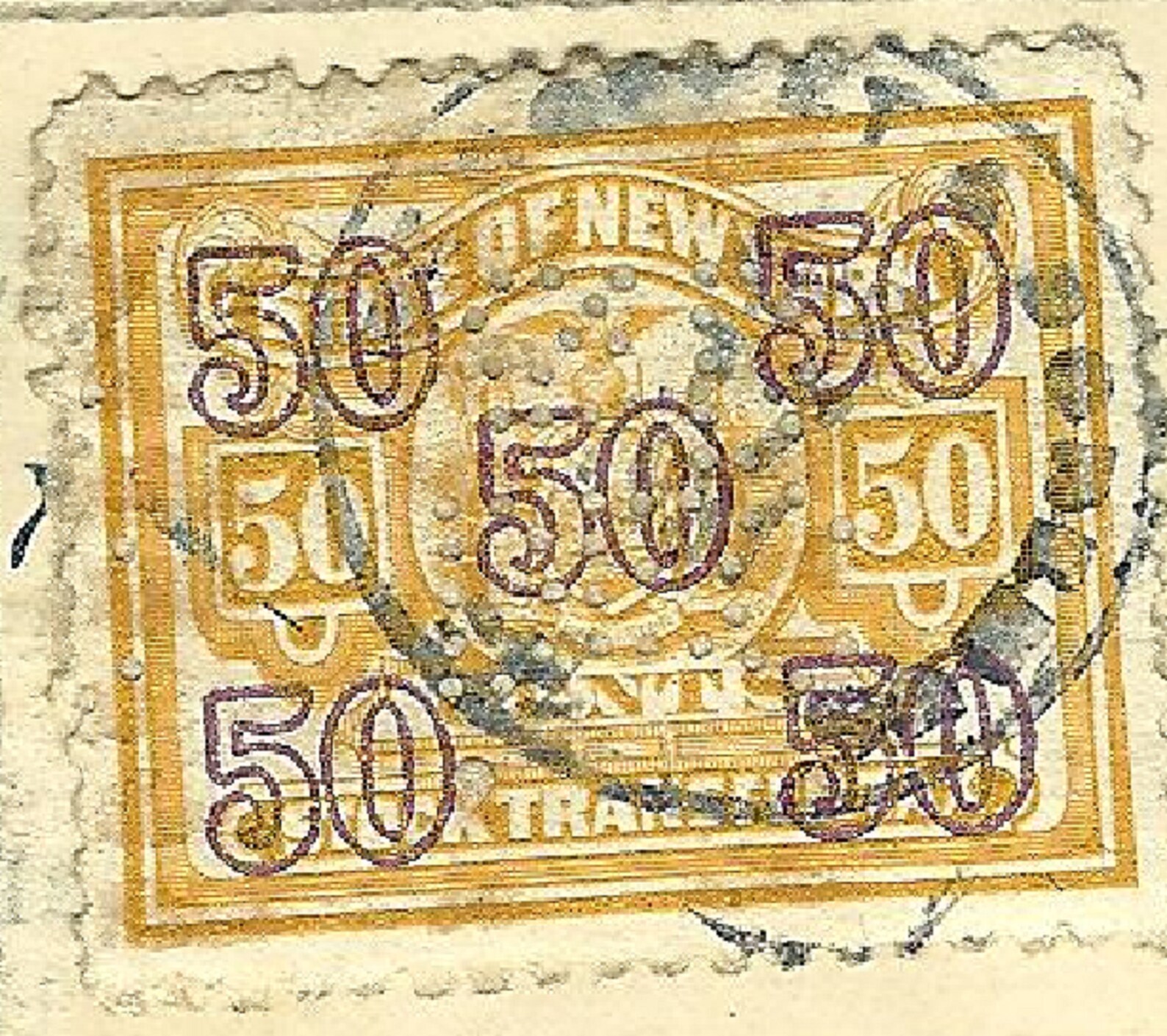 Lot of 2 Stock Transfer stamps 20 cents 1936 50 cents Etsy