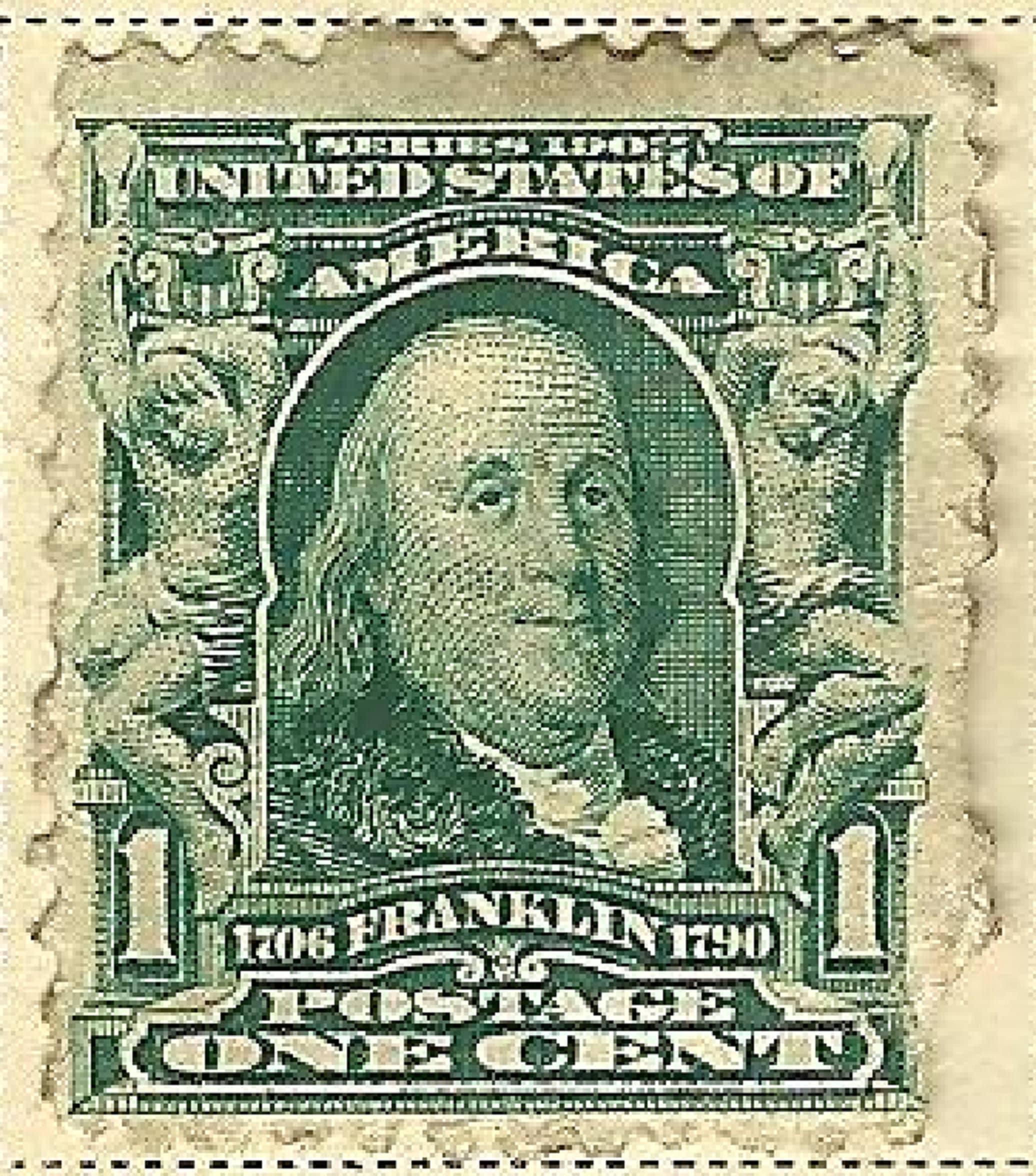 1902 Benjamin Franklin 1 Cent Stamp Value - 61g2z8p