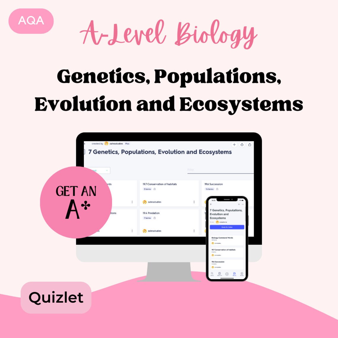 AQA A* A Level Biology Quizlet Flashcards: Genetics, Populations ...