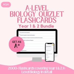A* AQA A-Level Biology Bundle: Year 1 & 2 Flashcards