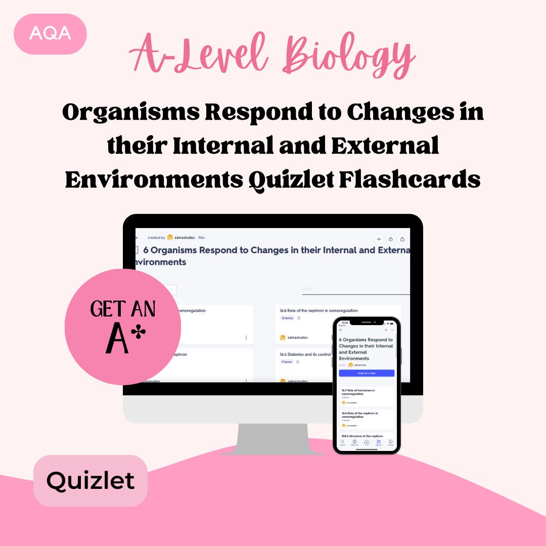 AQA A* A Level Biology Quizlet Flashcards: Organisms Respond to Changes ...