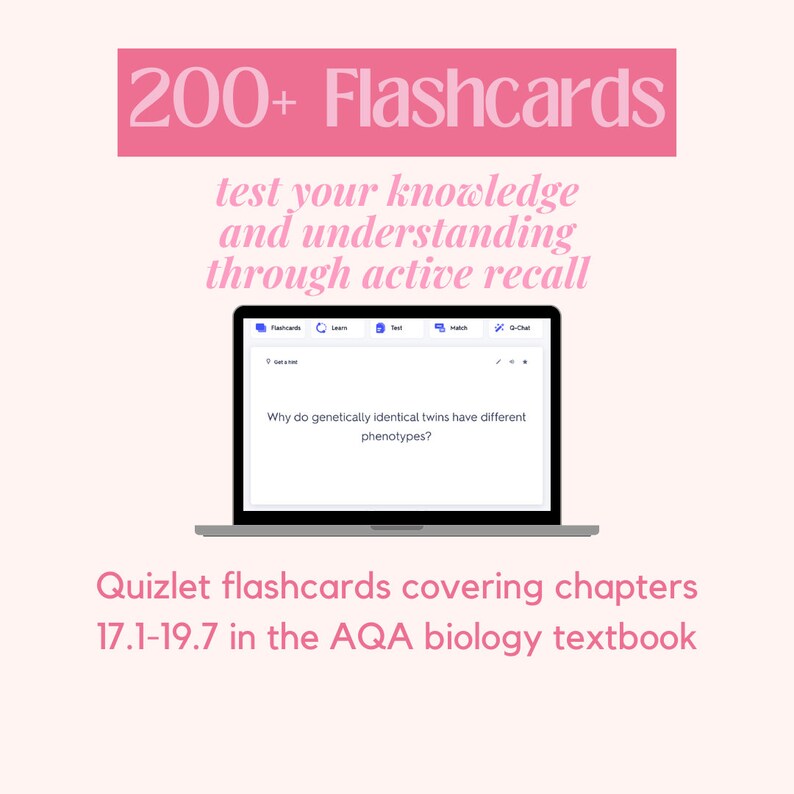 AQA A* A Level Biology Quizlet Flashcards: Genetics, Populations ...