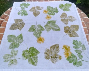 Doilies herbs hand-printed