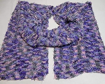 Knitted scarf hand knitted