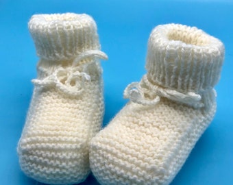 Babyschuhe Taufschuhe handgestrickt