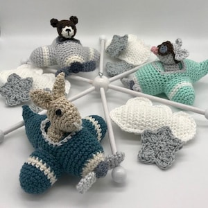 Crochet mobile airplane image 1