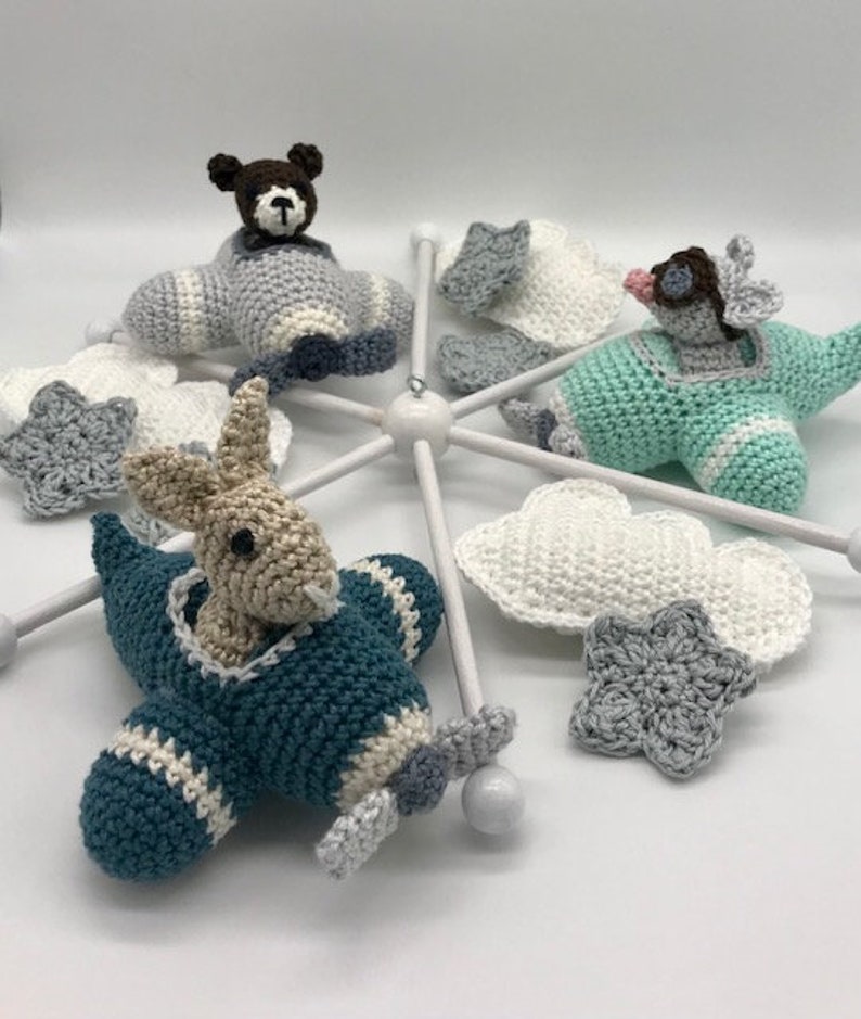 Crochet mobile airplane image 1