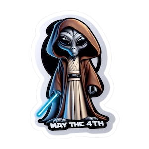 Adesivi in vinile alieno Jedi arrabbiato