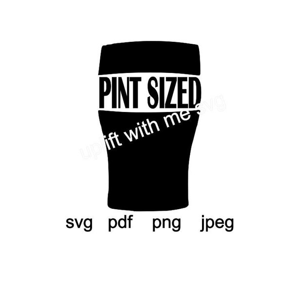 pint sized baby svg, beer themed baby shower, Cute baby onesie svgs, brewer svg, baby shower gift, new dad gift, daddys drinking buddy jpeg