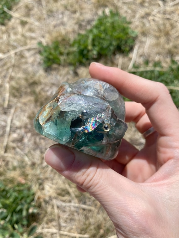Fluorite Dolphin Carving (273 grams)
