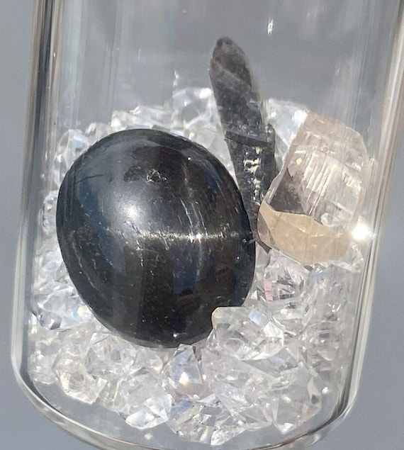 Star Diopside/Topaz Gem Jar