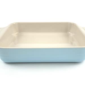 希少 LE CREUSET 限定色 グラタン Baking Dish Le Creuset Stoneware Square Bake Dish Color ~ SKY BLUE - Etsy