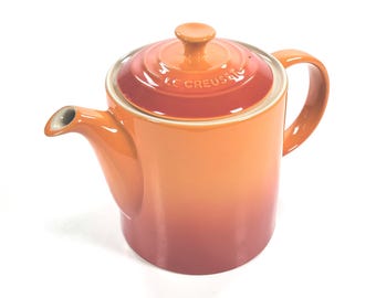 Le Creuset Stoneware Grand Teapot 1.3L color ~ FLAME Orange (Volcanique)