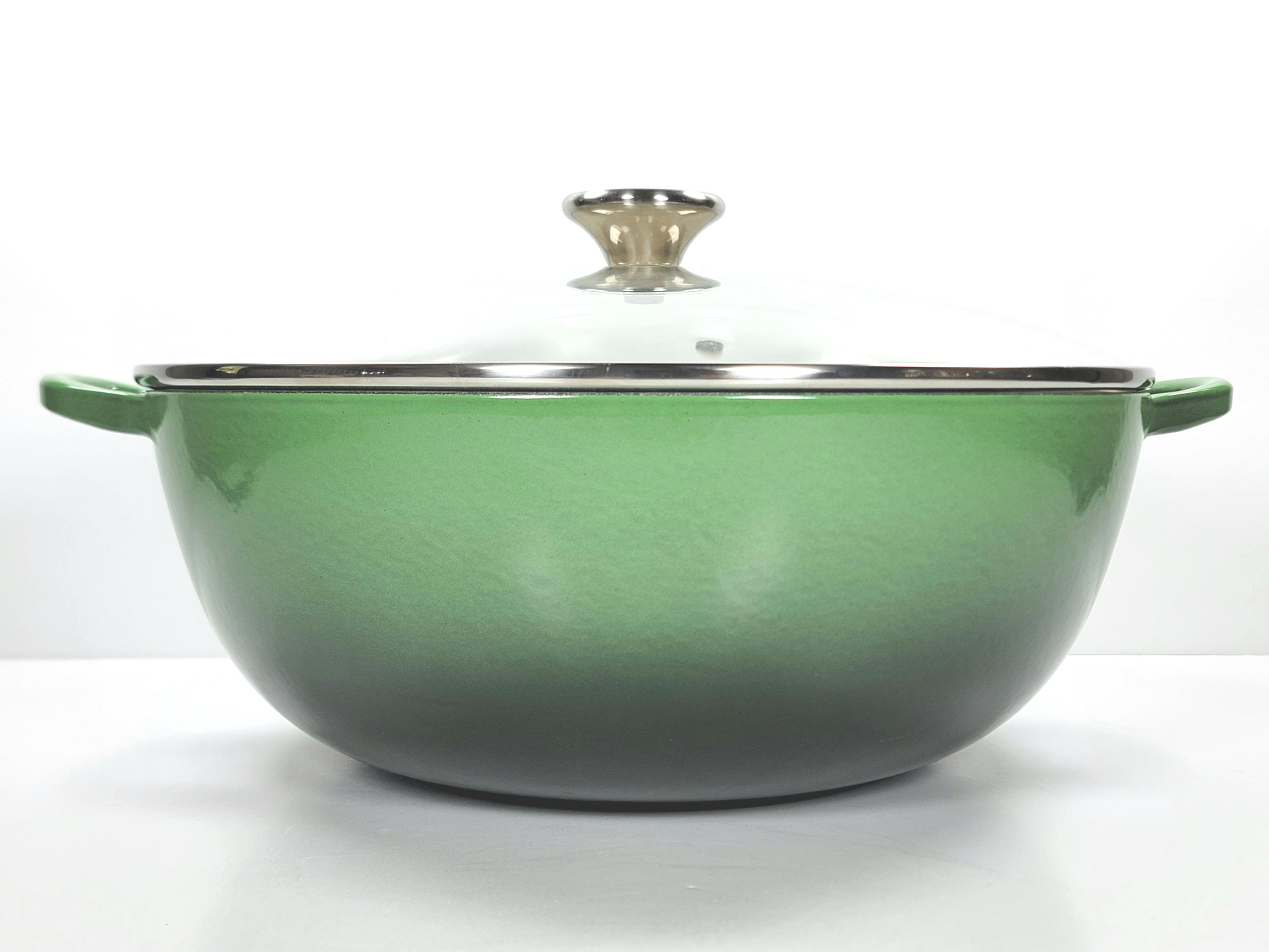 Le Creuset Cast Iron Large Soup Pot 7L / 7.5qt With Glass Lid NIB
