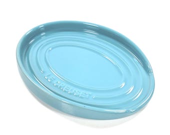 Le Creuset Stoneware Flower Plate Set, Turquoise Dinnerware (set