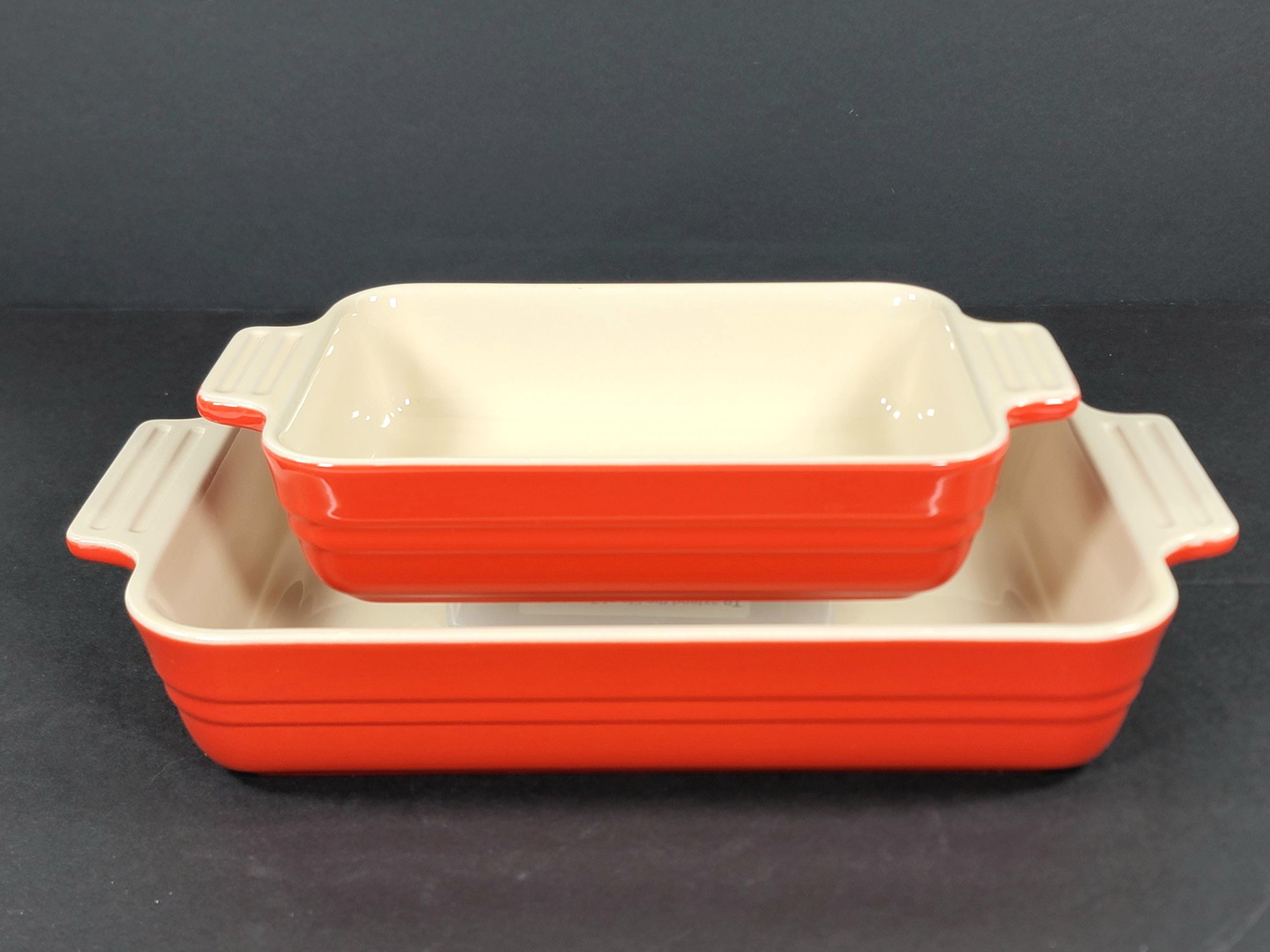 Le Creuset Stoneware Set of 2 Rectangular Baking Dishes 25cm