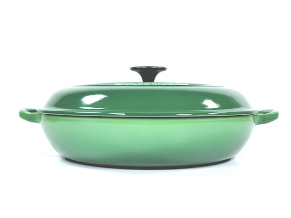Le Creuset Cast Iron Shallow Casserole / Braiser 3.5qt ~ BAMBOO