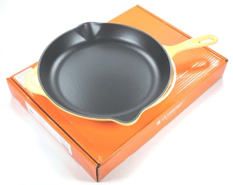 Le Creuset Cast Iron Round Skillet 30cm / 11-3/4" NIB ~ CAMOMILLE Yellow
