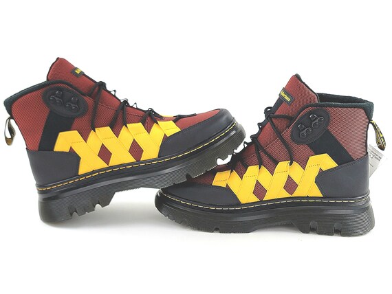 Dr Martens★BOURY WARMWAIR CONTRAST CASUAL BOOTS★BLACK+TAN Dr. Martens Boury Black/rust Tan Black Two Tone Boots Mens