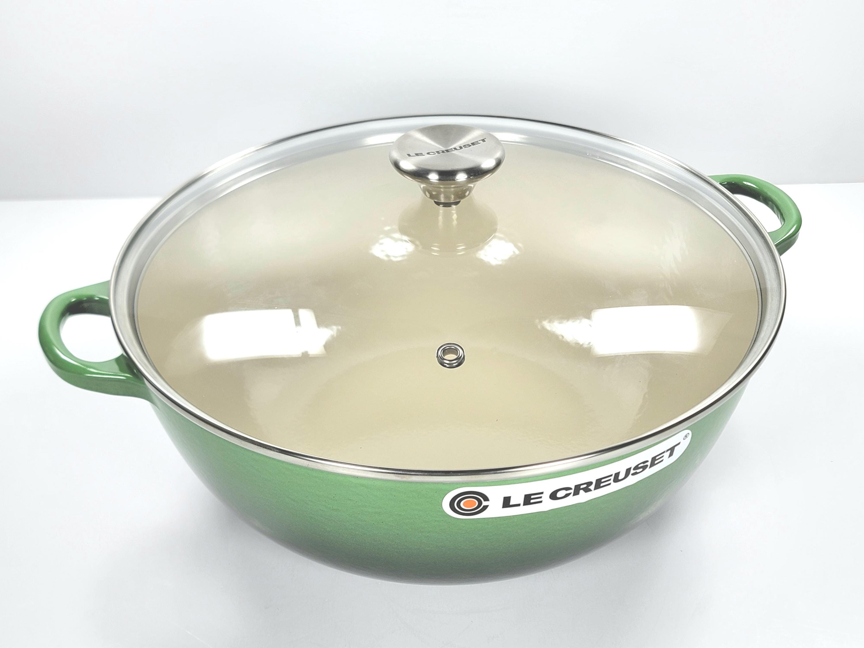 Le Creuset Cast Iron Large Soup Pot 7L / 7.5qt With Glass Lid NIB