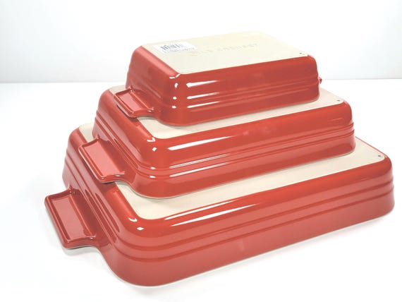 Stupefacente Le Creuset Set 3 Pentole con coperchio in ghisa VENDITA