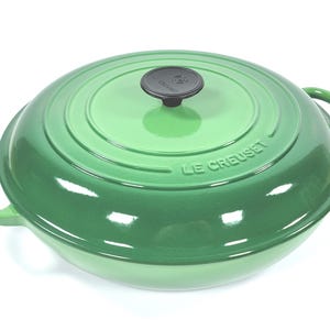 Le Creuset Cast Iron Shallow Casserole / Braiser 3.5qt ~ BAMBOO