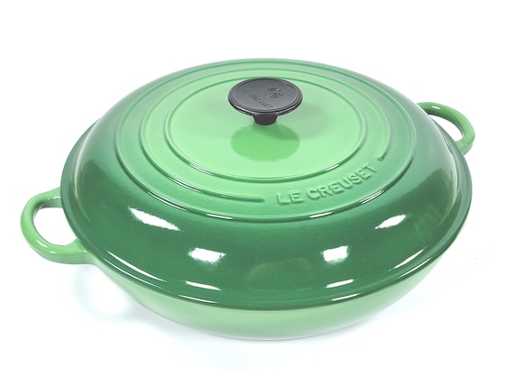 ディープハウス、ソウル大名盤カバー！Paris Green - Oh Yes Le Creuset Cast Iron Shallow Casserole / Braiser 3.5qt ~ BAMBOO