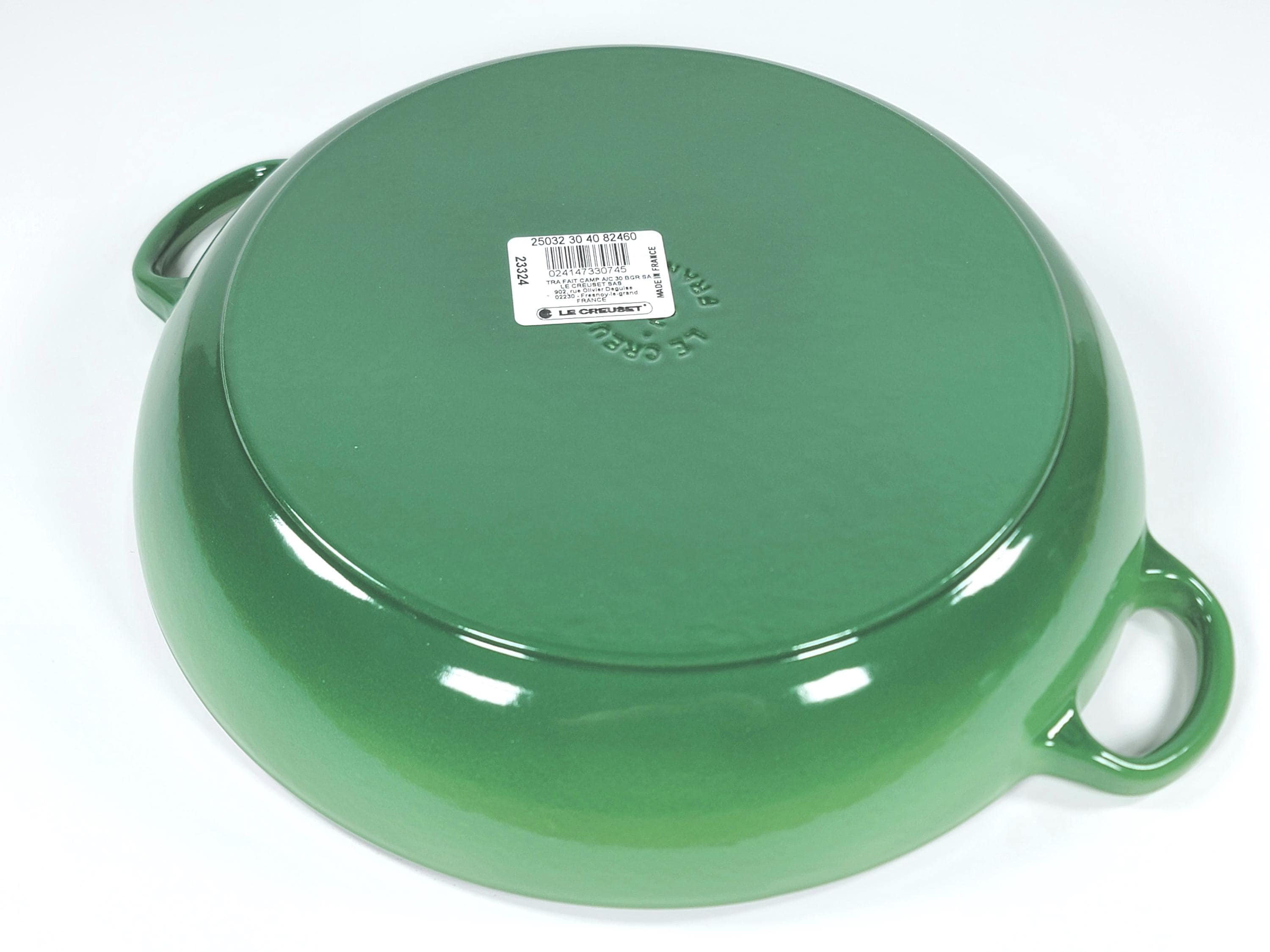 Le Creuset Cast Iron Shallow Casserole / Braiser 3.5qt ~ BAMBOO