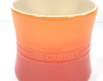 Le Creuset Stoneware Signature Utensil Crock Holder 2.3L / 6&quot; ~ color &#39;FLAME&#39;