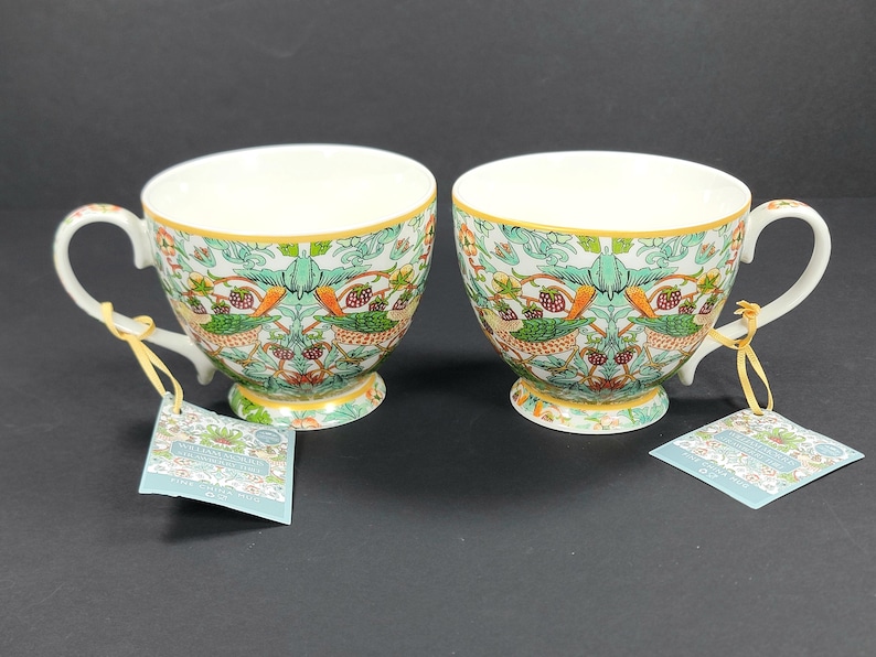 Lesser & Pavey Strawberry Thief Coffee Mugs - Thumbnail 2