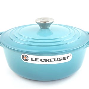 Le Creuset Cast Iron Bis Round French Oven Cocotte 2-3/4qt / 2.6L  ~ color CARIBBEAN (Teal)