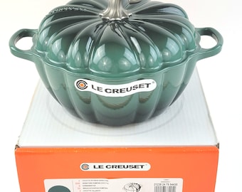 Le Creuset Cast Iron Signature Pumpkin Cocotte 3.7L / 4qt Oven ~ Artichaut