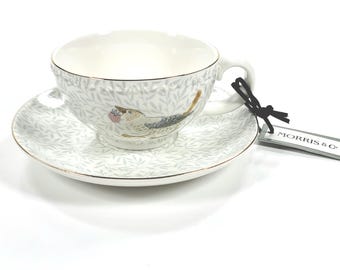 Strawberry Thief by William Morris & Co. Porcelain Cup and Saucer Set