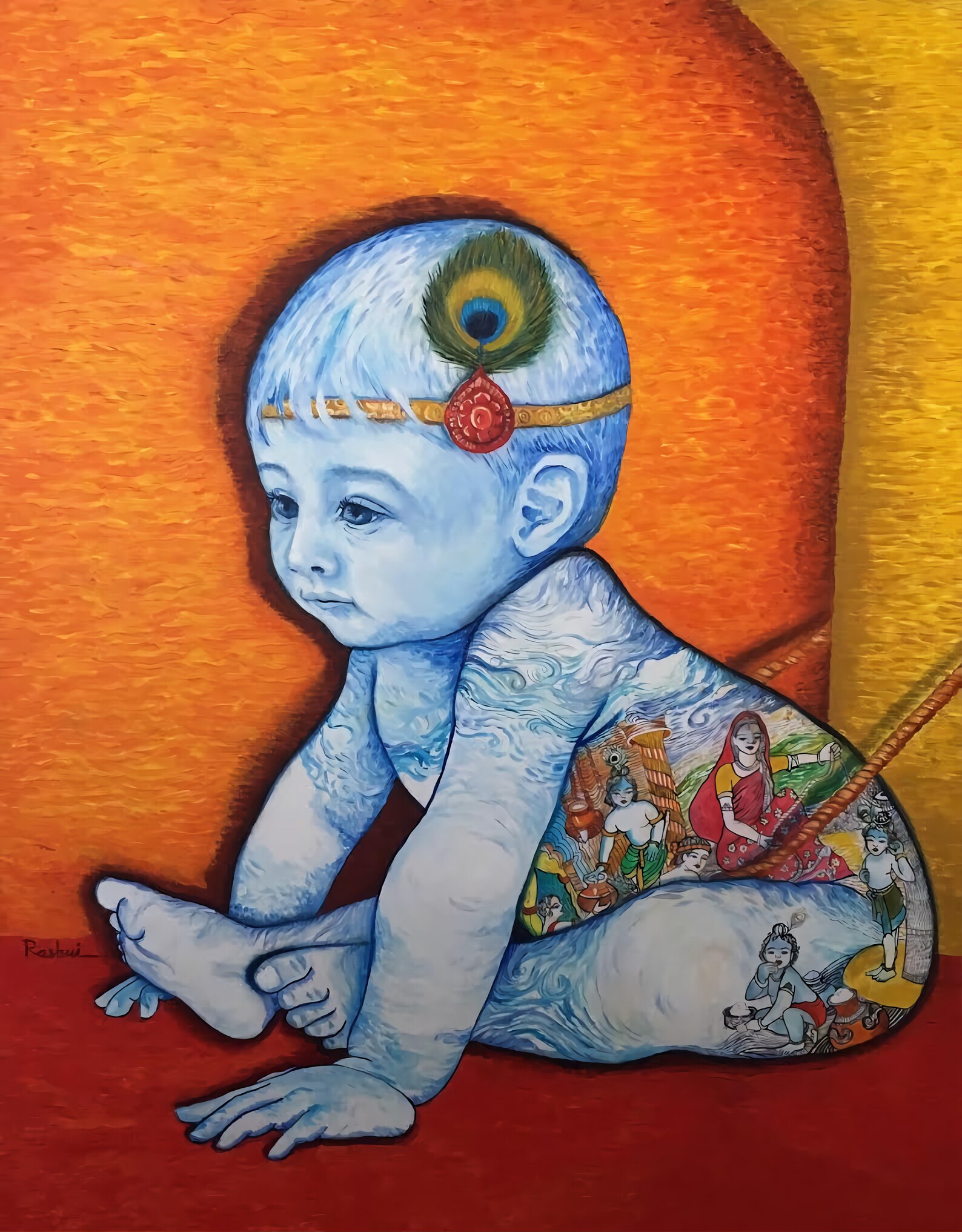 Baby Krishna Wall Decor instant Download Wall Décor Etsy