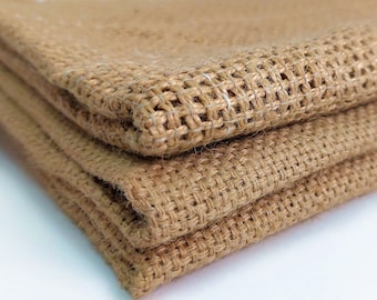 Natural Hessian Jute Burlap Fabric Cloth Mesh, Canvas for Tapestry, Fabric for Decorations DIY Craft, Arraiolos Rug Tela - Raw Hessian