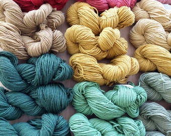 Pure New Wool 150g skeins - Tapestry Arraiolos Yarn Wool - Rustic Wool Yarn for Knitting Crochet and Tapestry Embroidery - Shades 595 to 701