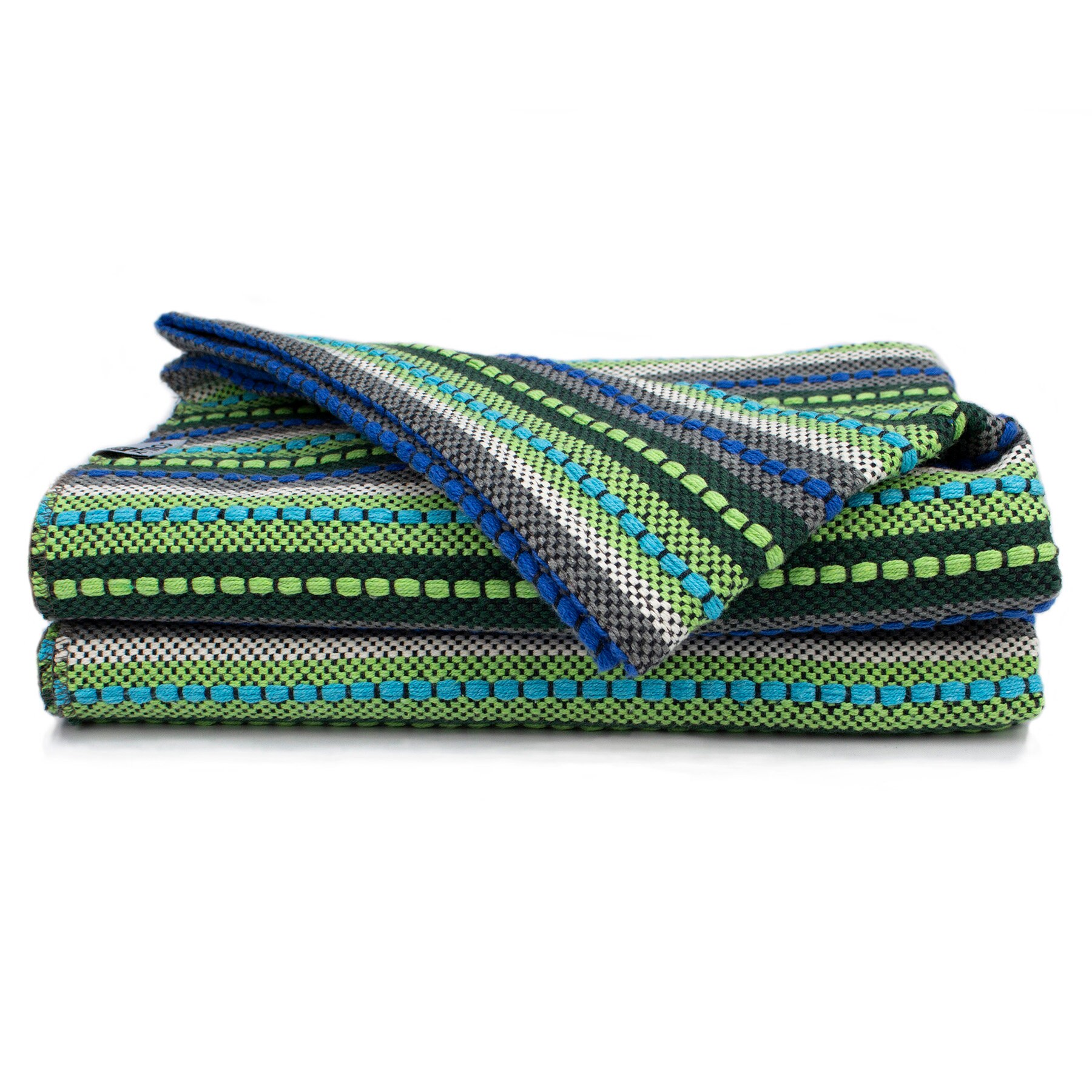 Recycelte Baumwolldecke: Weiße Tagesdecke, Sofaüberwurf, Yogamatte