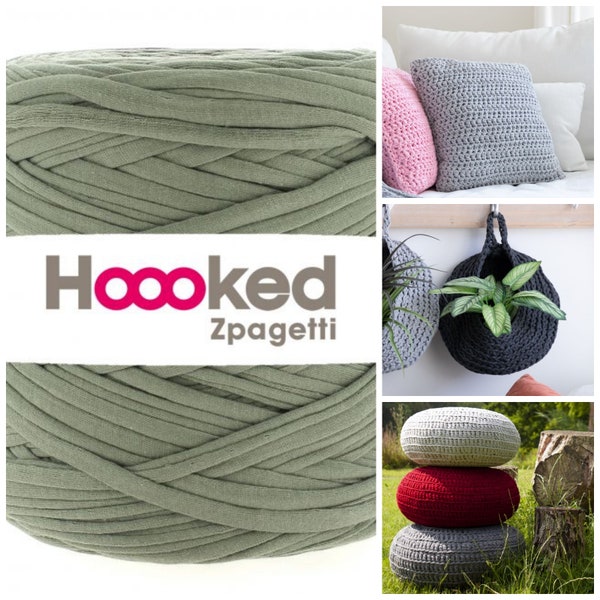 Hoooked Zpagetti Recycled T-shirt Jersey Yarn Giant Bobbin 700g - 120m Crochet Knitting ALL COLOURS