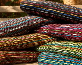100% Cotton Throw - Large Sofa Cover - Stripped Colorful Bedspread - Outdoor Blanket - Traditional Portuguese Recycled 150 x 210cm